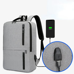Men's Stylish Waterproof Backpack with USB Port for 15.6 Laptop