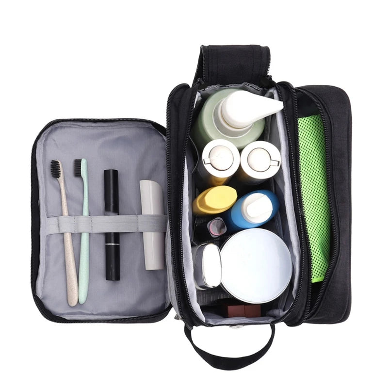 Travel Toiletry Bag - Hanging Shaving Bag for Men and Cosmetic Organizer