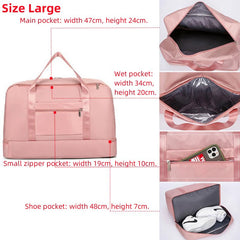 Men's Yoga Gym Sports Shoulder Bag, Waterproof with Wet/Dry Separation