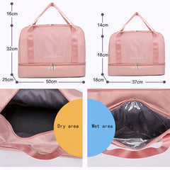 Men's Yoga Gym Sports Shoulder Bag, Waterproof with Wet/Dry Separation