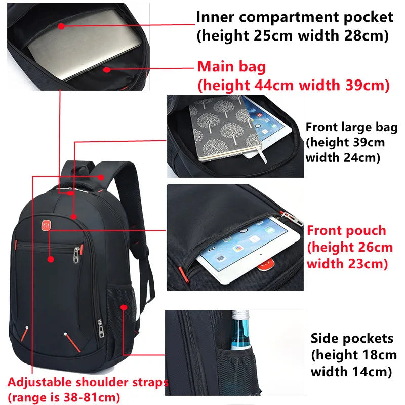Men's Casual Laptop Business Backpack Schoolbag Teenagers Travel