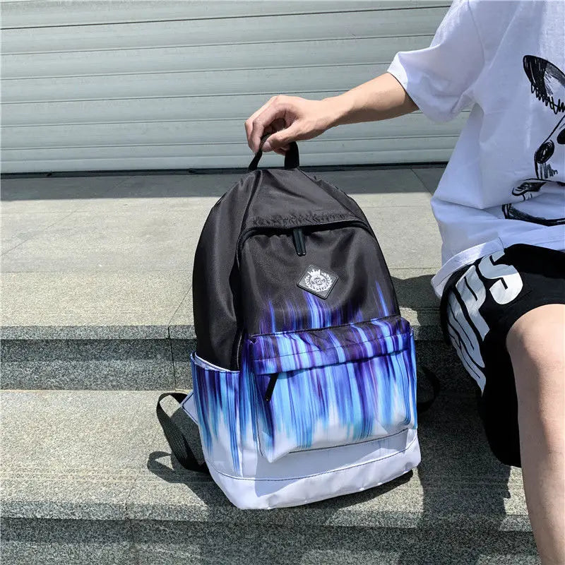 Two Tone School Satchel Backpacks Lightweight Book Bags