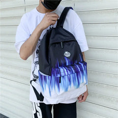 Two Tone School Satchel Backpacks Lightweight Book Bags