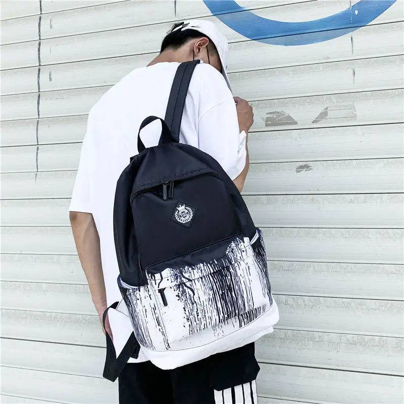 Two Tone School Satchel Backpacks Lightweight Book Bags