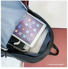 Two Tone School Satchel Backpacks Lightweight Book Bags