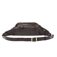 Men's Vintage Chest bag Crazy horse Leather Messenger Bag