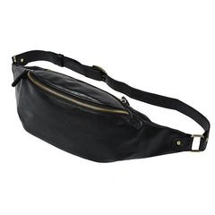 Men's Vintage Chest bag Crazy horse Leather Messenger Bag
