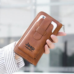 Men's Vintage Long Wallet Large Capacity Phone Pocket Bag Multifunction