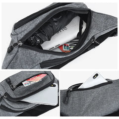 Men's Nylon Waist Bag Crossbody Shoulder Pouch Waterproof Phone Bag