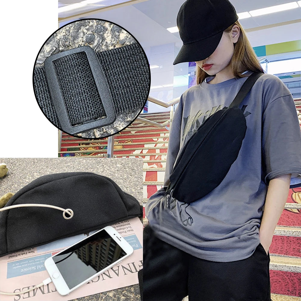 Canvas Waist Bag Wallet Sports Running Mobile Phone Bag