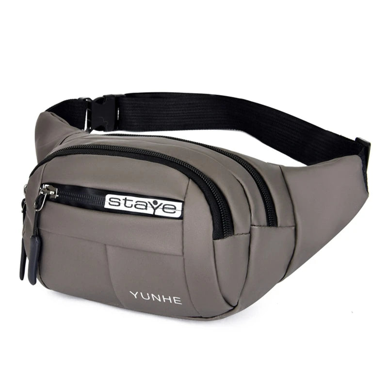 Men's Waterproof Waist Bum Bag Running Jogging Belt Pouch Zip Fanny Pack