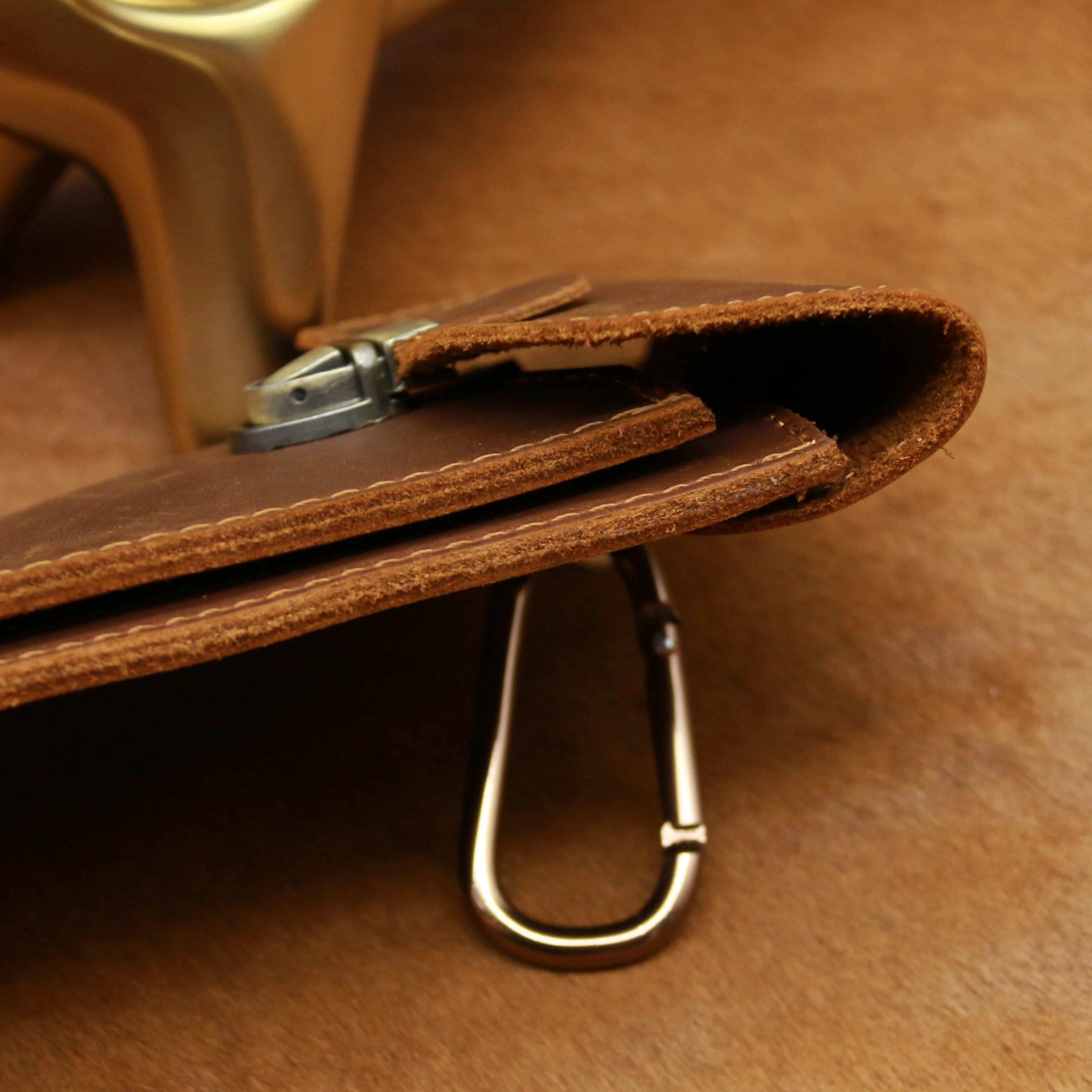 Men's Leather Waist Pack Fanny Pack Phone Bag Vintage Wallet Belt Loop