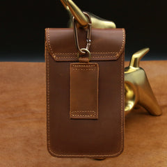 Men's Leather Waist Pack Fanny Pack Phone Bag Vintage Wallet Belt Loop