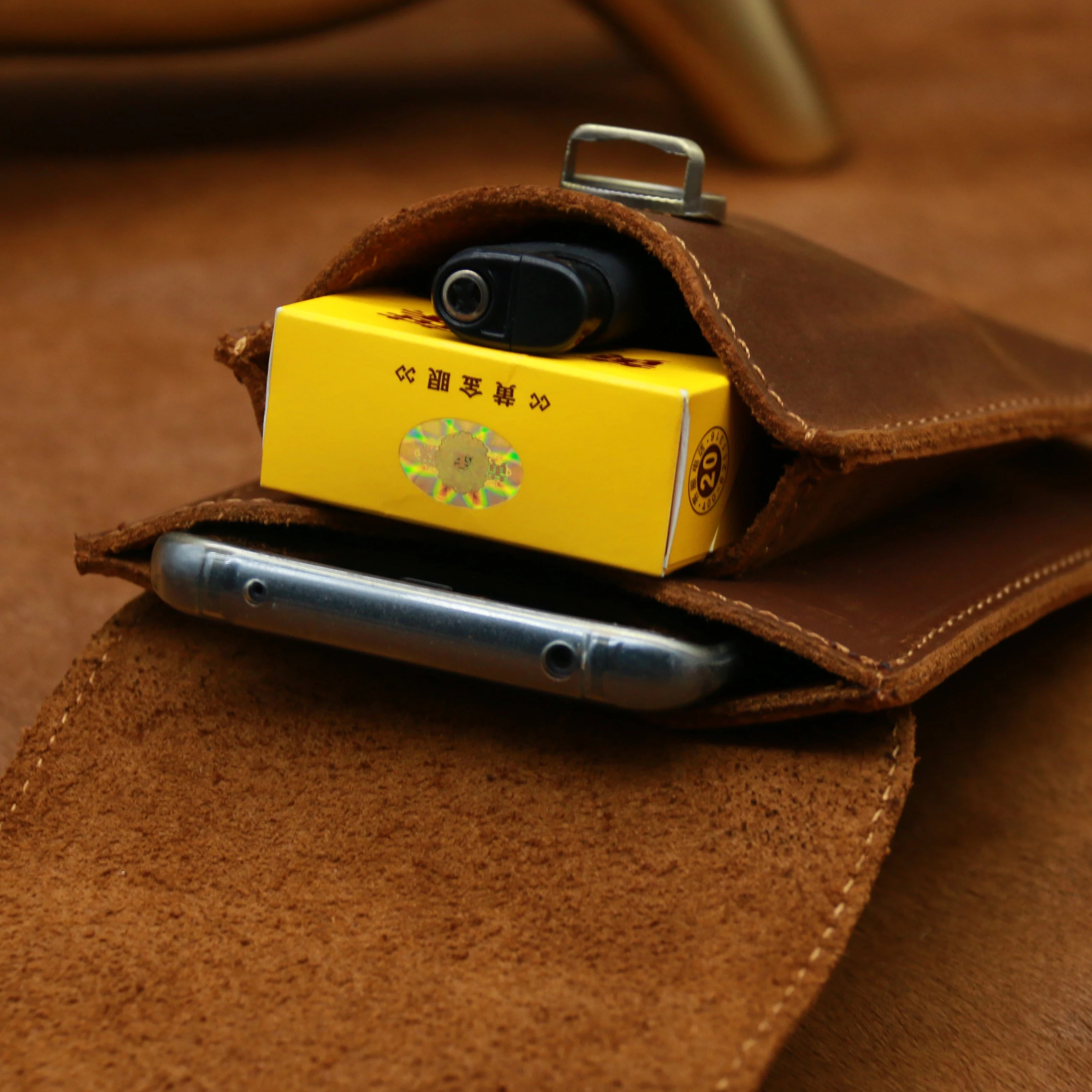 Men's Leather Waist Pack Fanny Pack Phone Bag Vintage Wallet Belt Loop