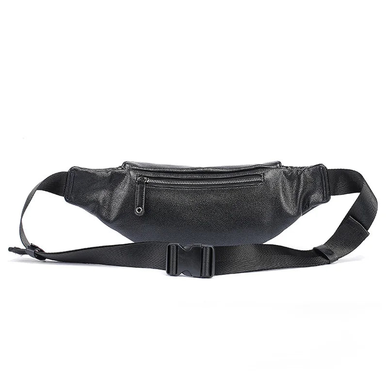 Men's Leather Waist Pack Phone Pouch Travel Bag Sling Bag