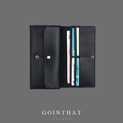 Men's Leather Wallet Clutch Bag Long Purse Billeteras Para Hombre