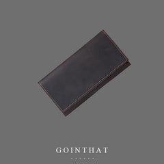 Men's Leather Wallet Clutch Bag Long Purse Billeteras Para Hombre