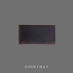 Men's Leather Wallet Clutch Bag Long Purse Billeteras Para Hombre