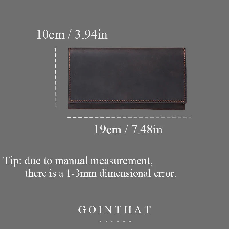 Men's Leather Wallet Clutch Bag Long Purse Billeteras Para Hombre