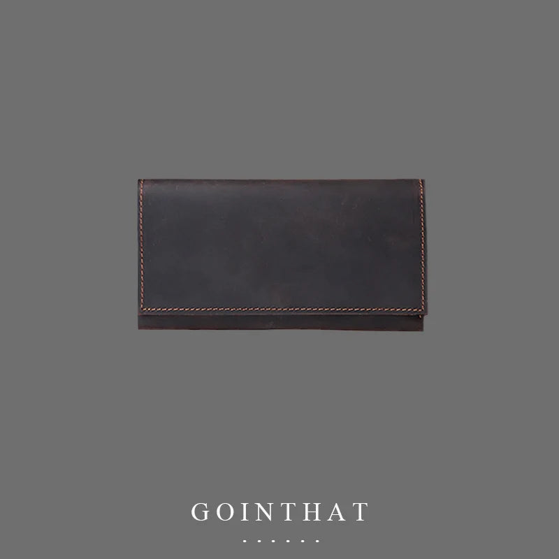 Men's Leather Wallet Clutch Bag Long Purse Billeteras Para Hombre