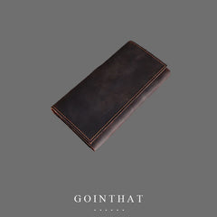 Men's Leather Wallet Clutch Bag Long Purse Billeteras Para Hombre