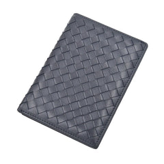 Sheepskin Woven Passport Holder Leather Travel Purse
