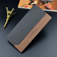 Men's Long Style Stitching Contrast Wallet Multi-card Suit Bag Wallet