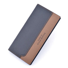 Men's Long Style Stitching Contrast Wallet Multi-card Suit Bag Wallet
