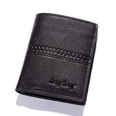 Men's Short PU Leather Zipper Wallet Dollar Clip Money Bag
