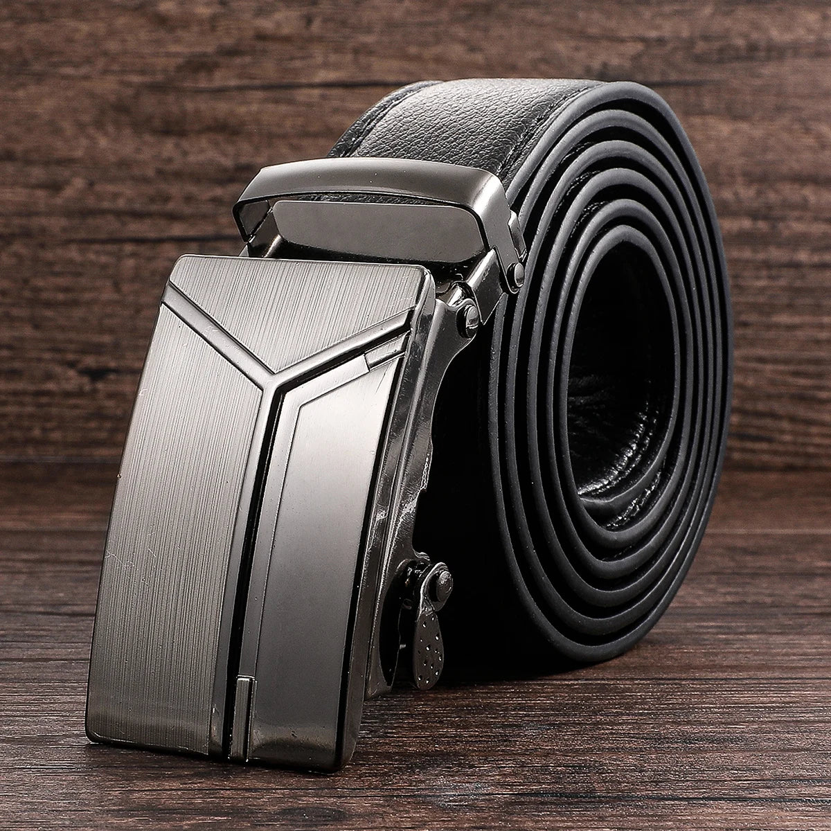 Men's Watch+Wallet+Belt Set Gift for Father Boyfriend PU Strap