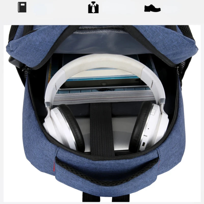 Men's Waterproof Backpack Lightweight Book Bag 15.6inch Notebook Backpack