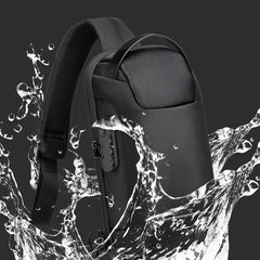 Men's Waterproof USB Crossbody Bag Anti-theft Shoulder Sling Chest Pack