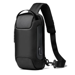 Men's Waterproof USB Crossbody Bag Anti-theft Shoulder Sling Chest Pack