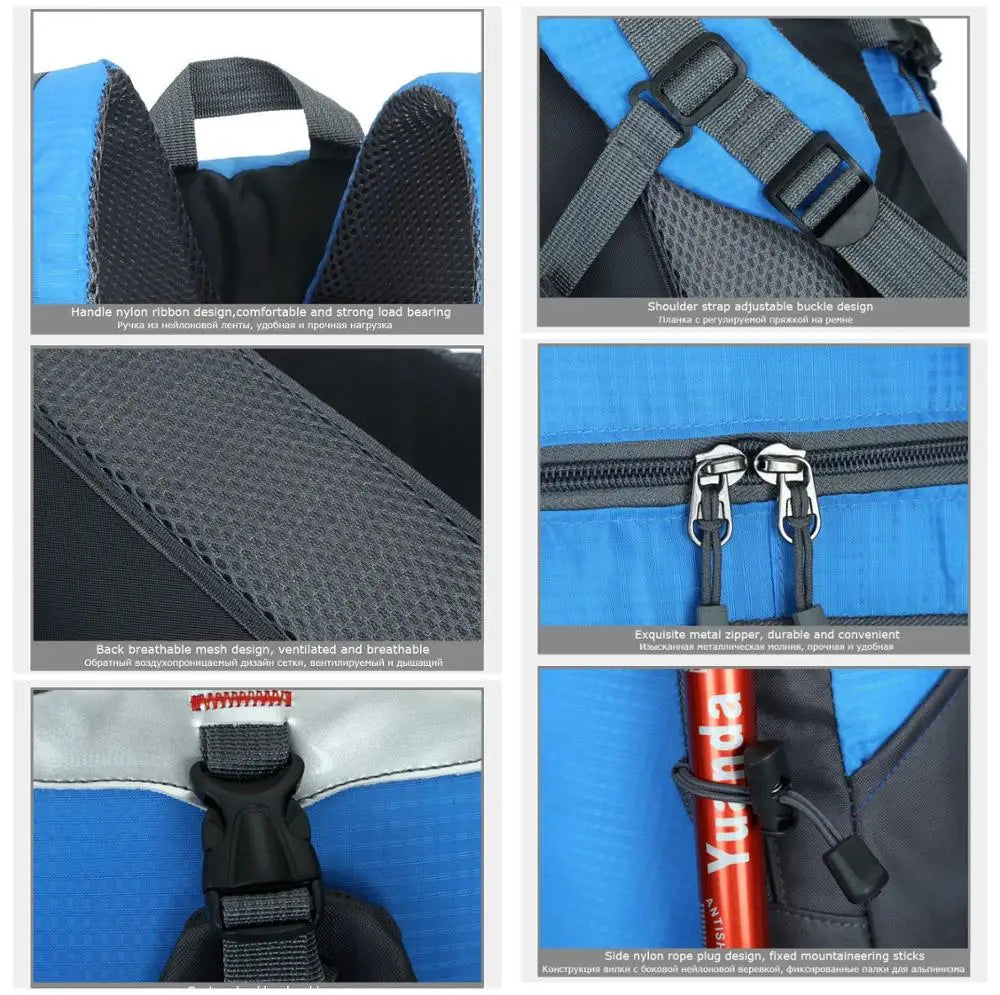 Waterproof Backpack Men Women Travel Pack Sports Bags Outdoor Hiking Climbing Ca