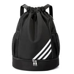Basketball Bag Storage Dry Wet Separation Backpack Shoulder Drawstring
