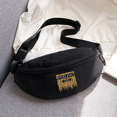 Leopard Print Waist Bag Outdoor Sports Running Cycling Messenger Key Bags