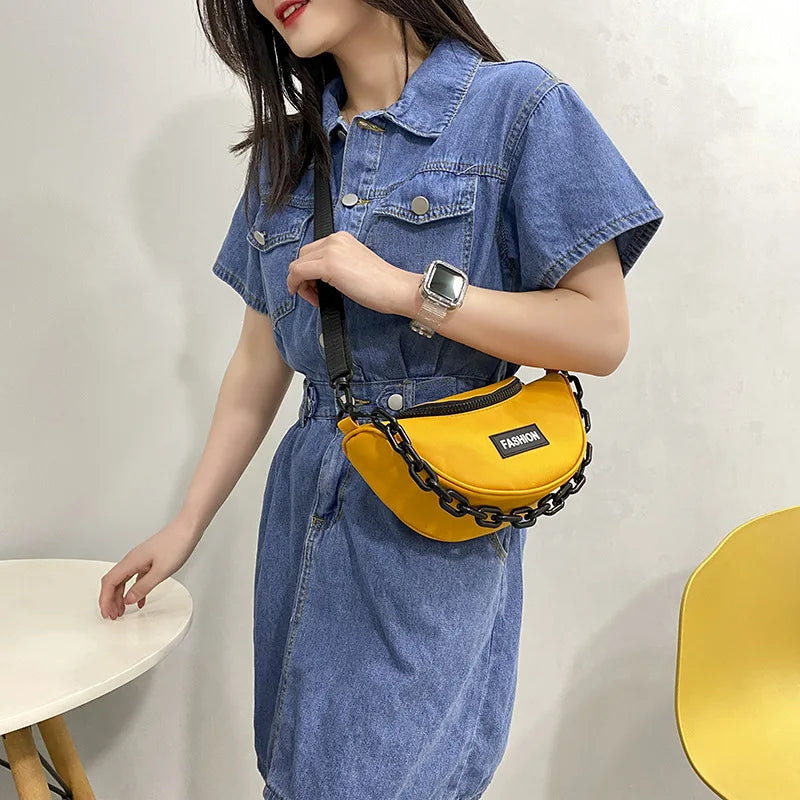 Japanese Casual Shoulder Crossbody Bag Small Chain Crossbody Bag