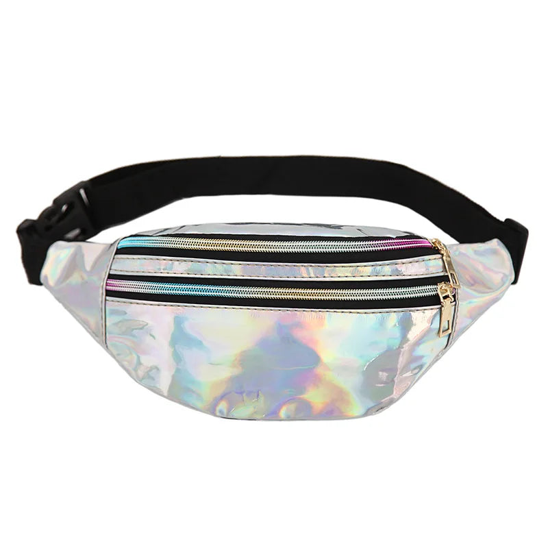 Laser Running Bag Multifunction Outdoor Sport Waist Shoulder Cross-Body Bag