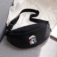 Waist Bag Outdoor Sports Riding Wave Printing Key Bags Chest Bags