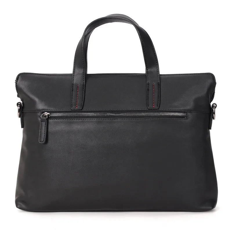 Men's Leather Briefcase Handbag for Business Trip