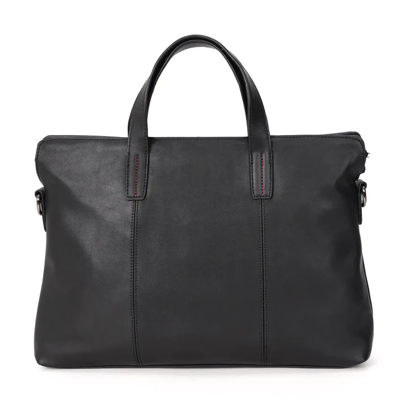 Men's Leather Briefcase Handbag for Business Trip
