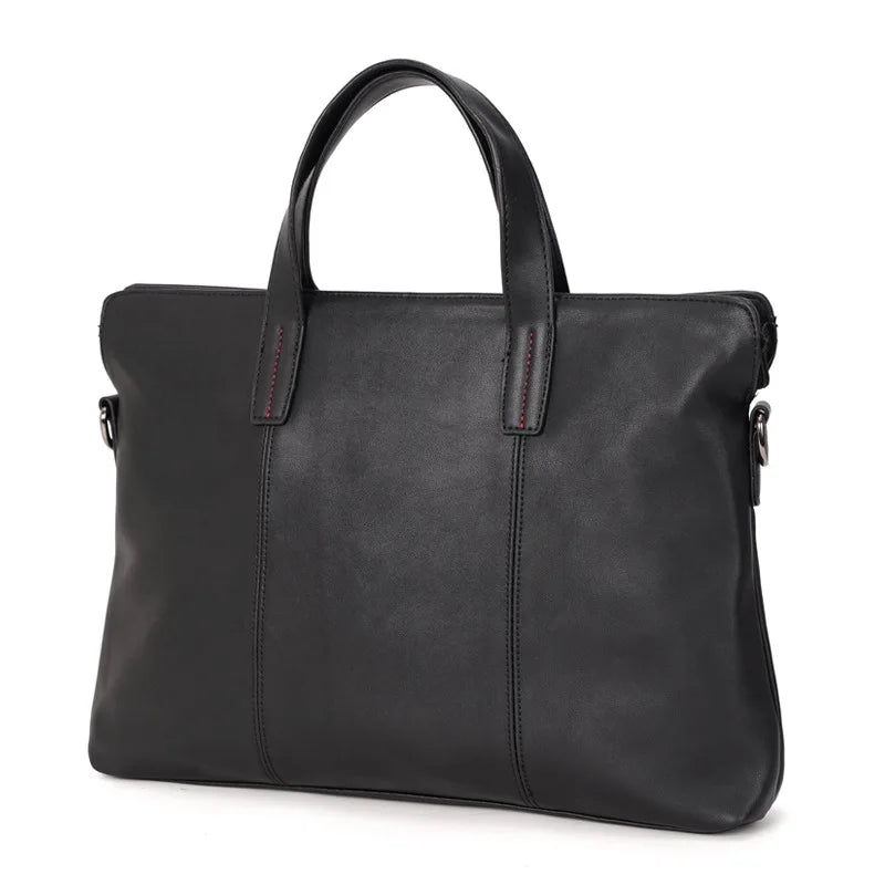 Men's Leather Briefcase Handbag for Business Trip