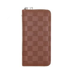Men's Long Wallet Buckle Embossed Trifold Business 596