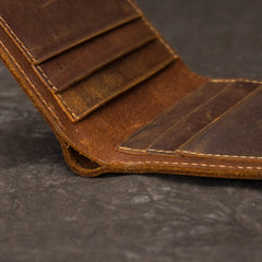 Men's Short Retro Cowhide Wallet Multi-Card Slot