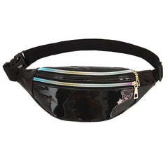 Men Women Laser Waist Bag Multifunction Chest Bag Double Pocket