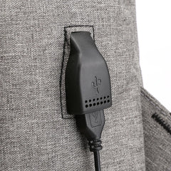 Waterproof Nylon Men's Backpack USB Charging Laptop Rucksack