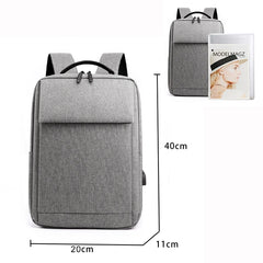Waterproof Nylon Men's Backpack USB Charging Laptop Rucksack