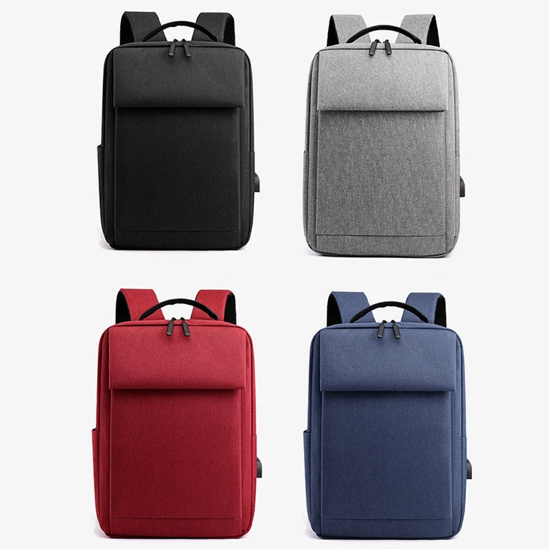 Waterproof Nylon Men's Backpack USB Charging Laptop Rucksack