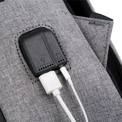Waterproof Oxford Cloth Backpack USB Charging Rucksack