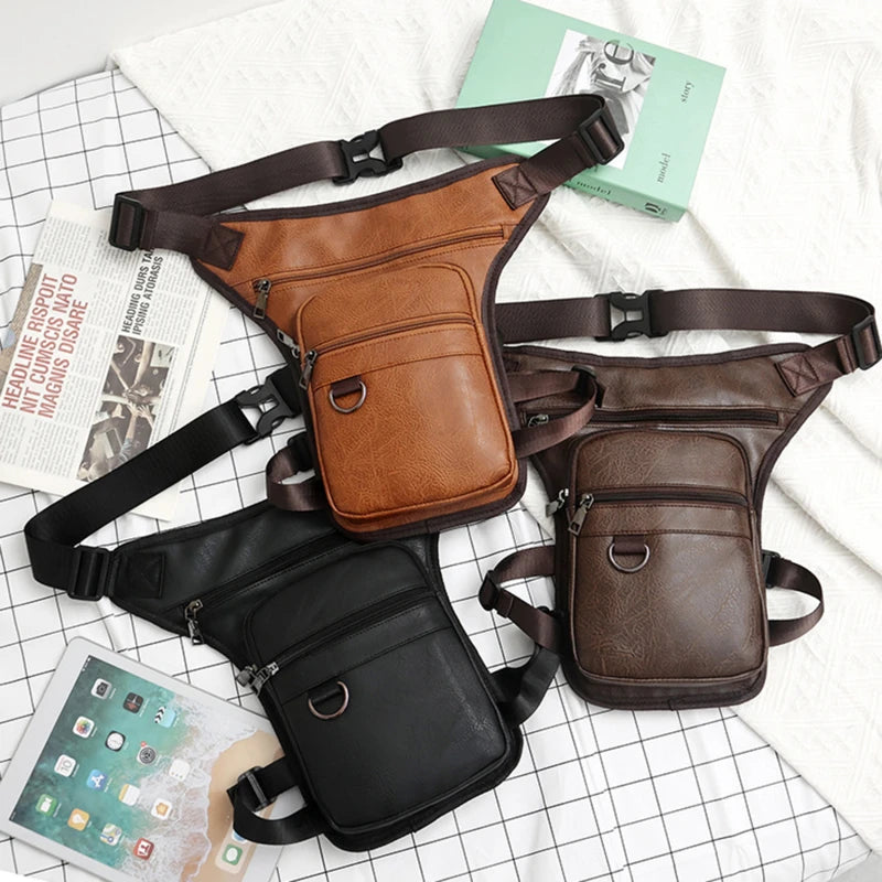 Men's Crossbody Waist Bag Fanny Pack Thigh Bag